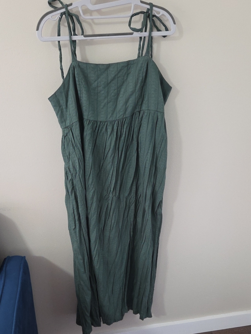 Old Navy Olive Green Tie-Shoulder Maxi Dress